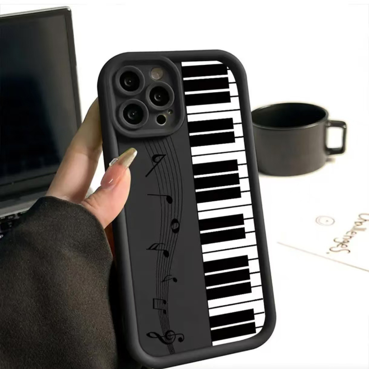 Tech Accessories Iphone - Piano Keys TPU Phone Case for