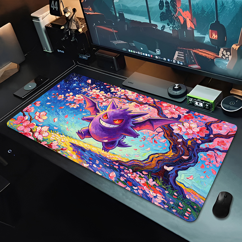 Tech Accessories For Office Desk - Mouse Pad sakura Gengar Gaming Accessories