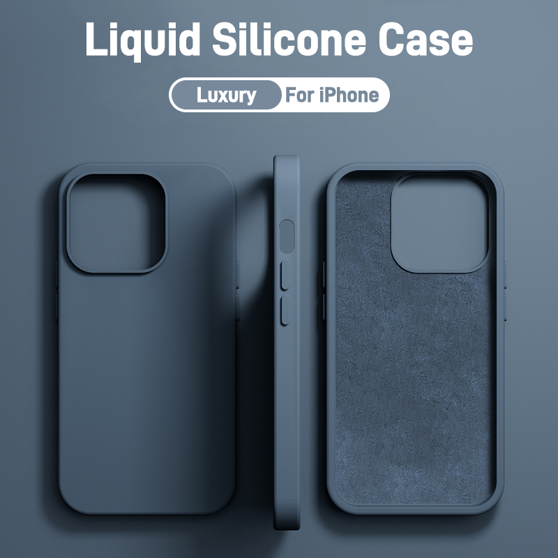 Tech Accessories Iphone - Luxury Liquid Silicone Soft Case Protection