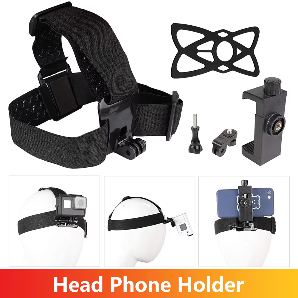 Mobile Tech Accessories - Head-Mounted Phone Holder First-Person Video Live