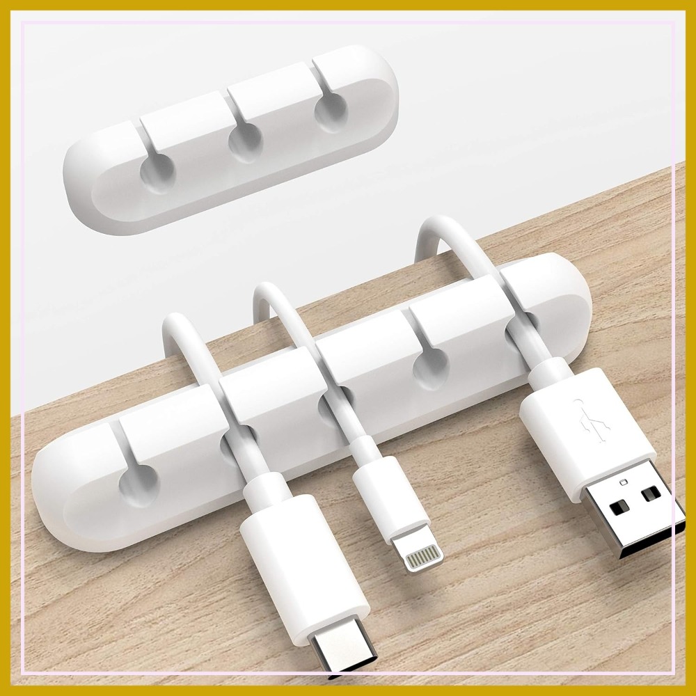 Desk Cable Clip - Cable Clips Cord Organizer, 2 Packs