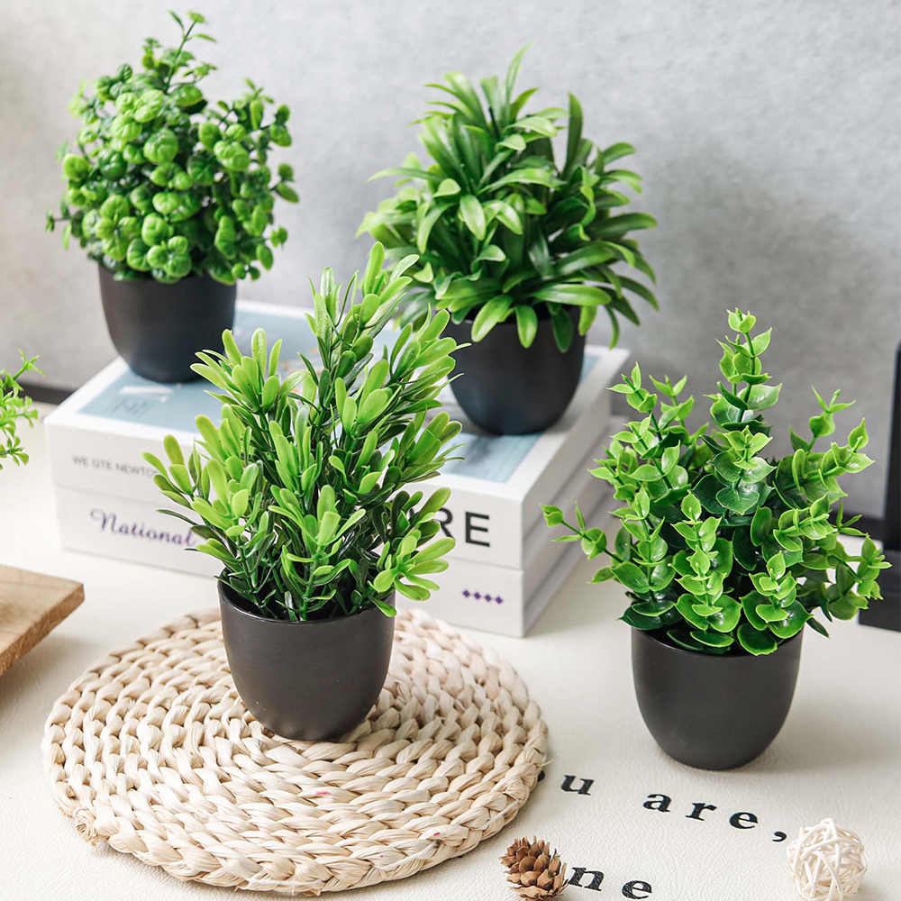 4 Packs Fake Plants Artificial - đánh giá và giá Tech Accessories For Office Desk