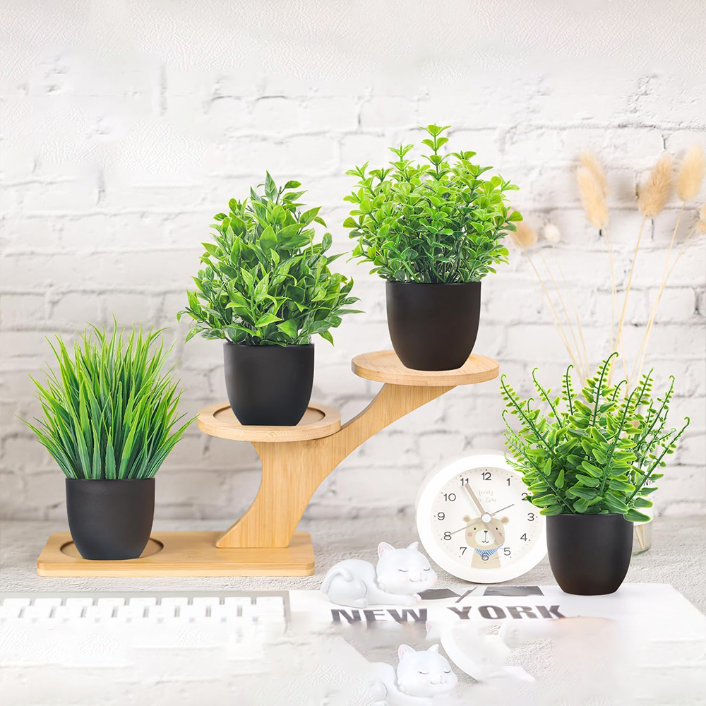 4 Packs Fake Plants Artificial - đánh giá và giá Tech Accessories For Office Desk