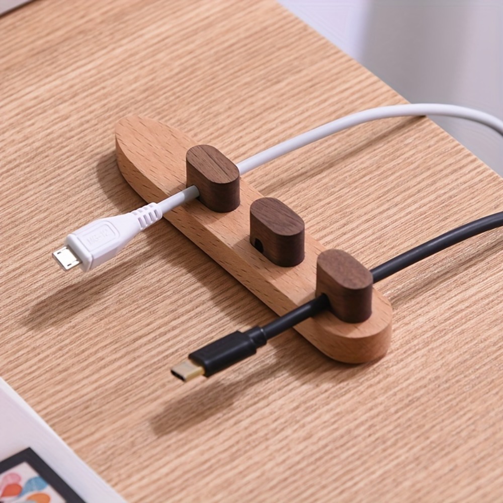 Wooden Cable Organizer Adhesiv - đánh giá và giá Desk Cable Clip