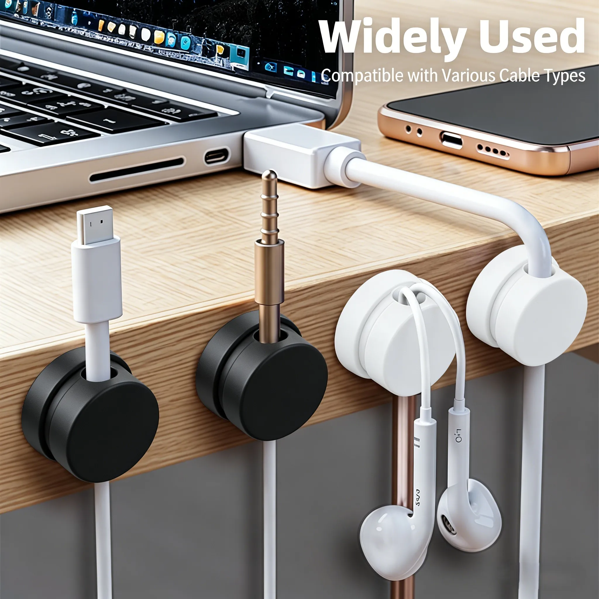 6PCS 360° Rotation Magnetic Ca - đánh giá và giá Desk Cable Clip