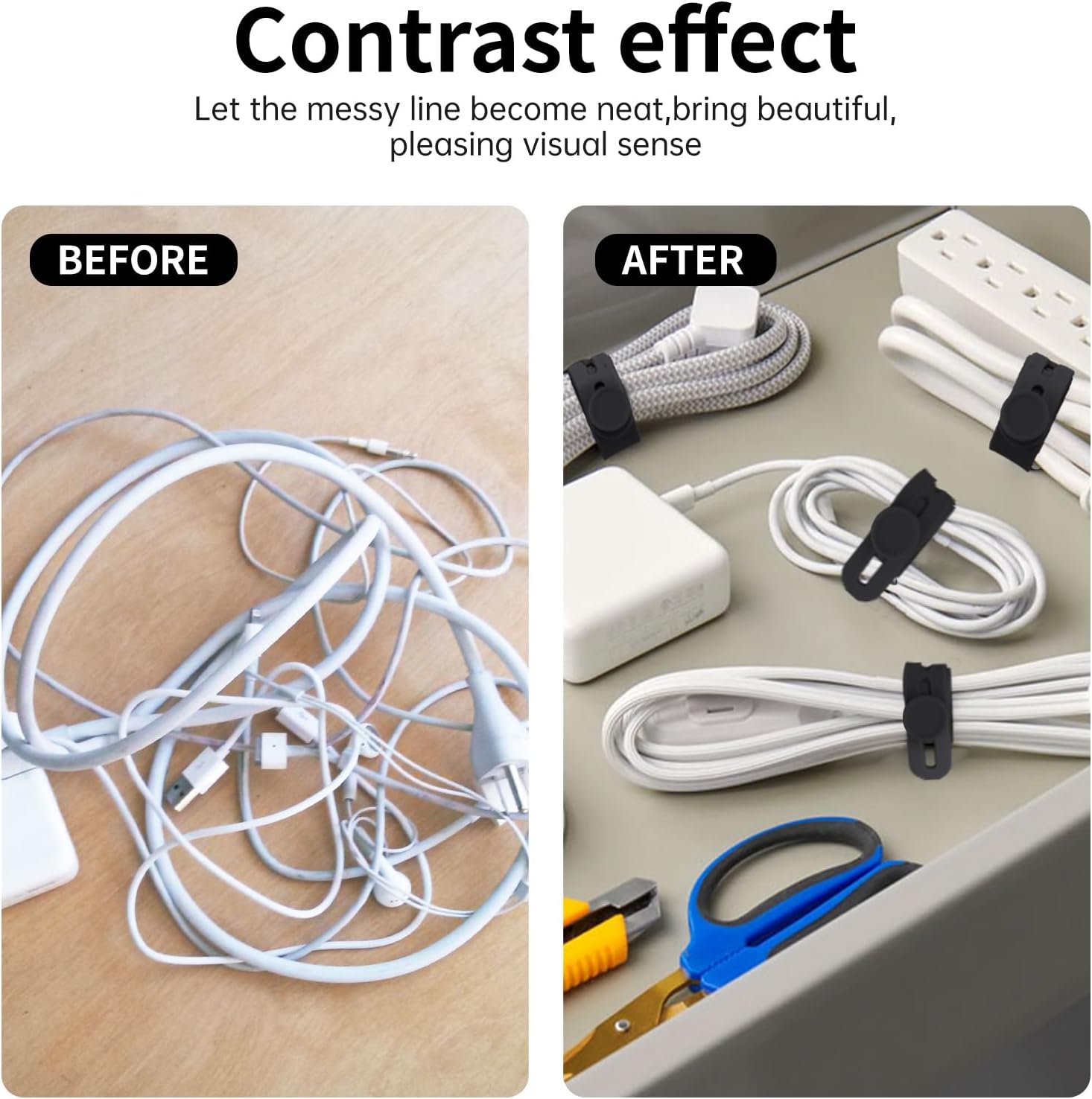Desk Cable Organizer Reusable  - đánh giá và giá Desk Cable Clip