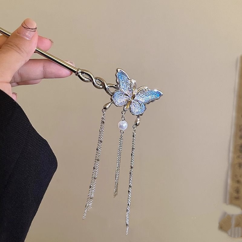 Silver Butterfly Tassel Hairpi - đánh giá và giá Hi Tech Accessories