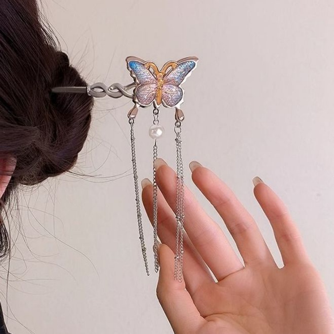 Silver Butterfly Tassel Hairpi - đánh giá và giá Hi Tech Accessories