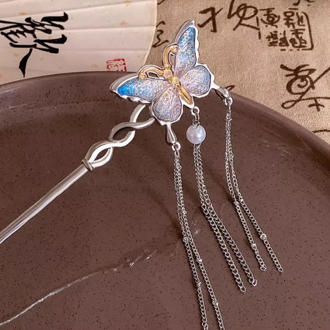 Silver Butterfly Tassel Hairpi - đánh giá và giá Hi Tech Accessories
