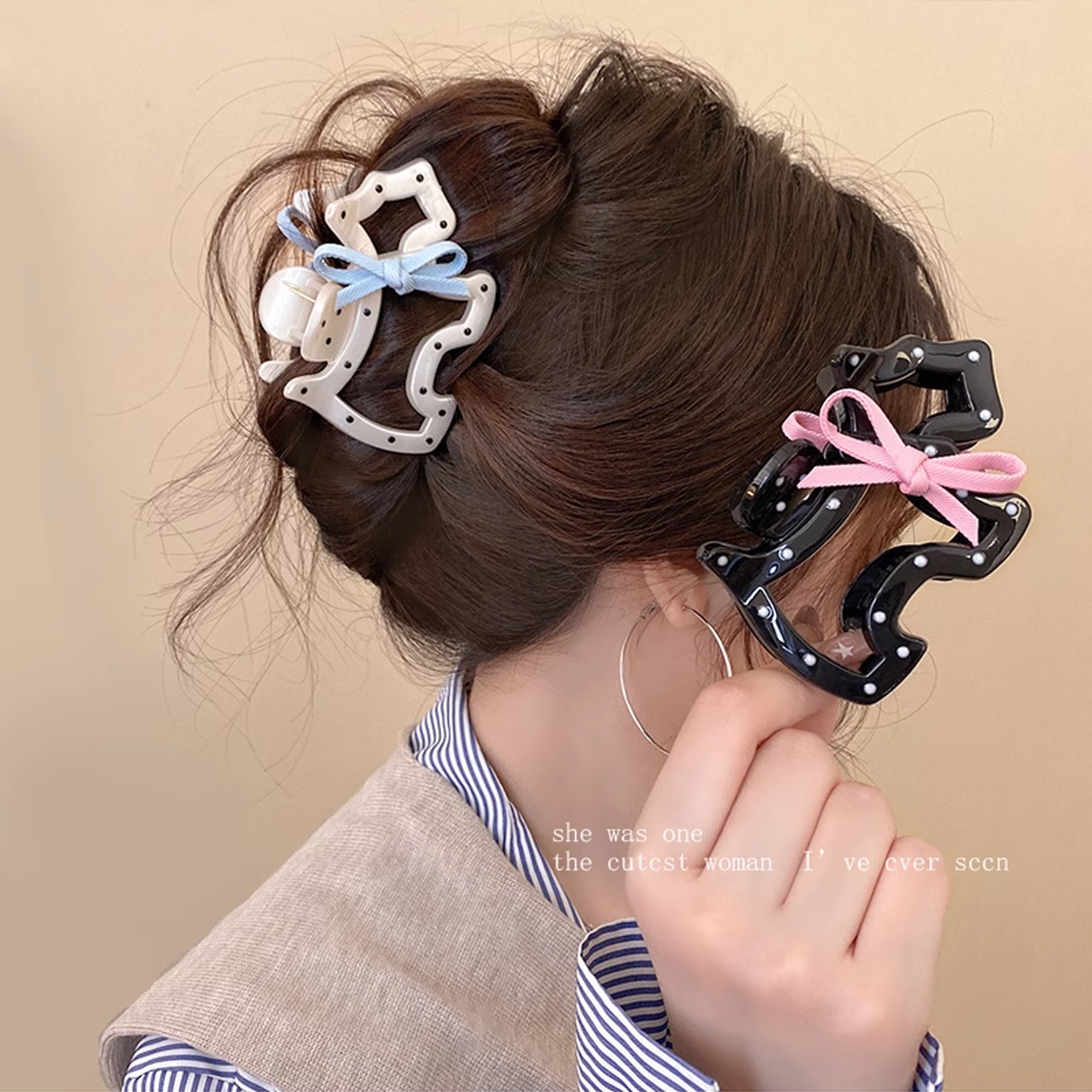 1pc bowknot polka dot dog claw - đánh giá và giá Hi Tech Accessories